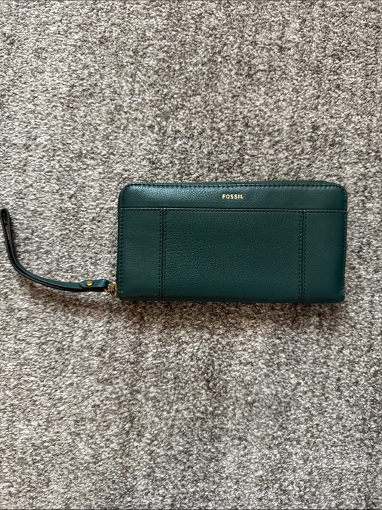 Fossil Handbags - Fossil Jori Zip Clutch Teal Green